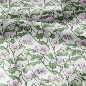 100% LINEN Sweet PEA print fabric 2284