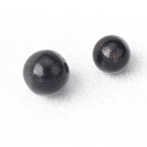 10/11mm Black Coffee Natural Water Buffalo Horn Concealed-Hole Bead Buttons 10pcs