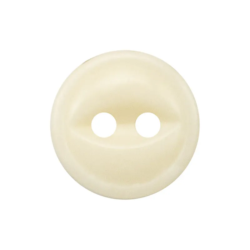 11.5mm Round 2 Hole Ivory Fish Eye Cow Bone Buttons for Polo Shirts 12PCS