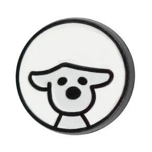 12mm Round Adorable Puppy Pattern Metal Buttons for Shirts and Knitwear 20pcs