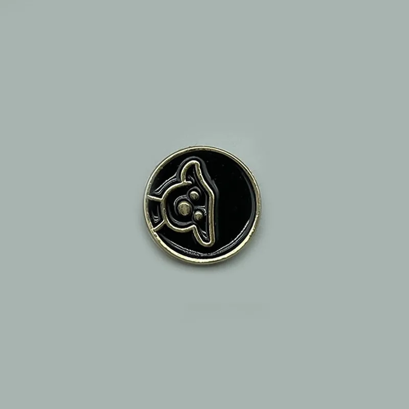 12mm Round Adorable Puppy Pattern Metal Buttons for Shirts and Knitwear 20pcs