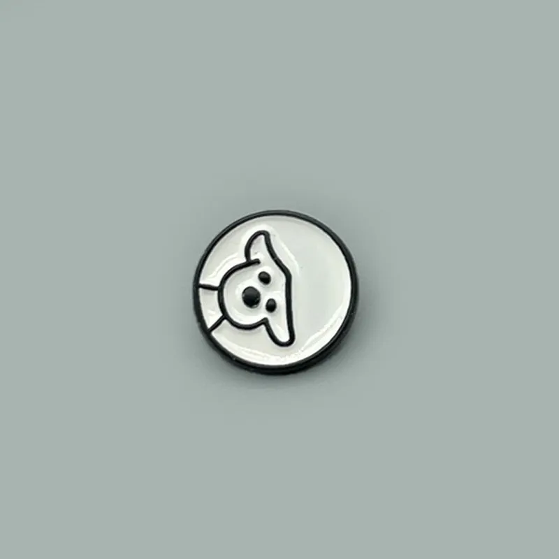 12mm Round Adorable Puppy Pattern Metal Buttons for Shirts and Knitwear 20pcs