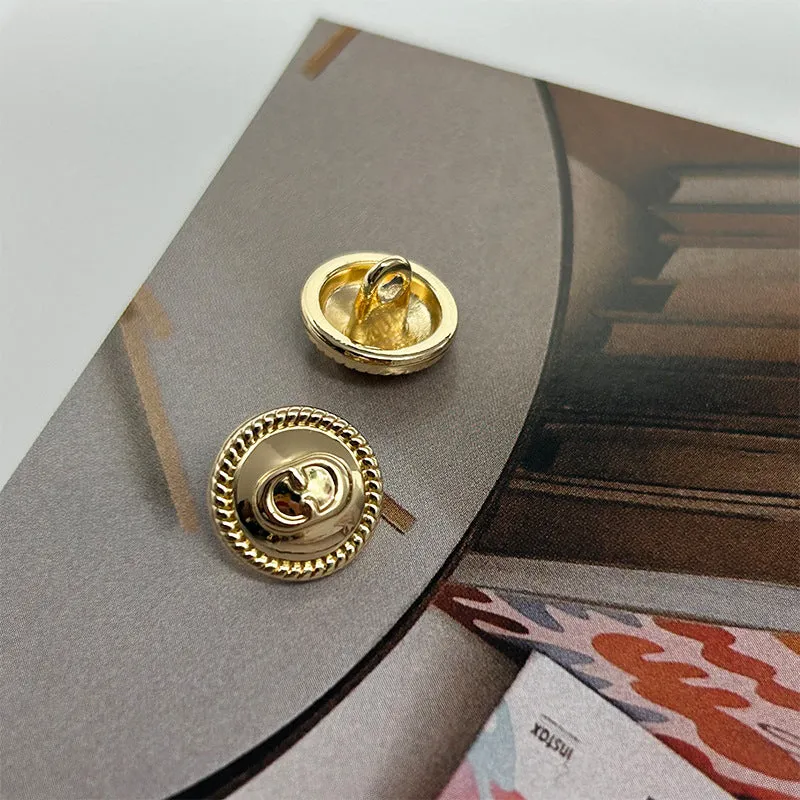12mm Round Double D Metal Buttons with Shanks for Shirts Sweaters 30pcs