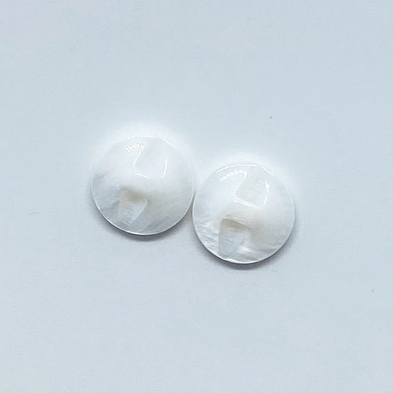15mm Natural White Round Shell Shirt Buttons with Hidden Holes