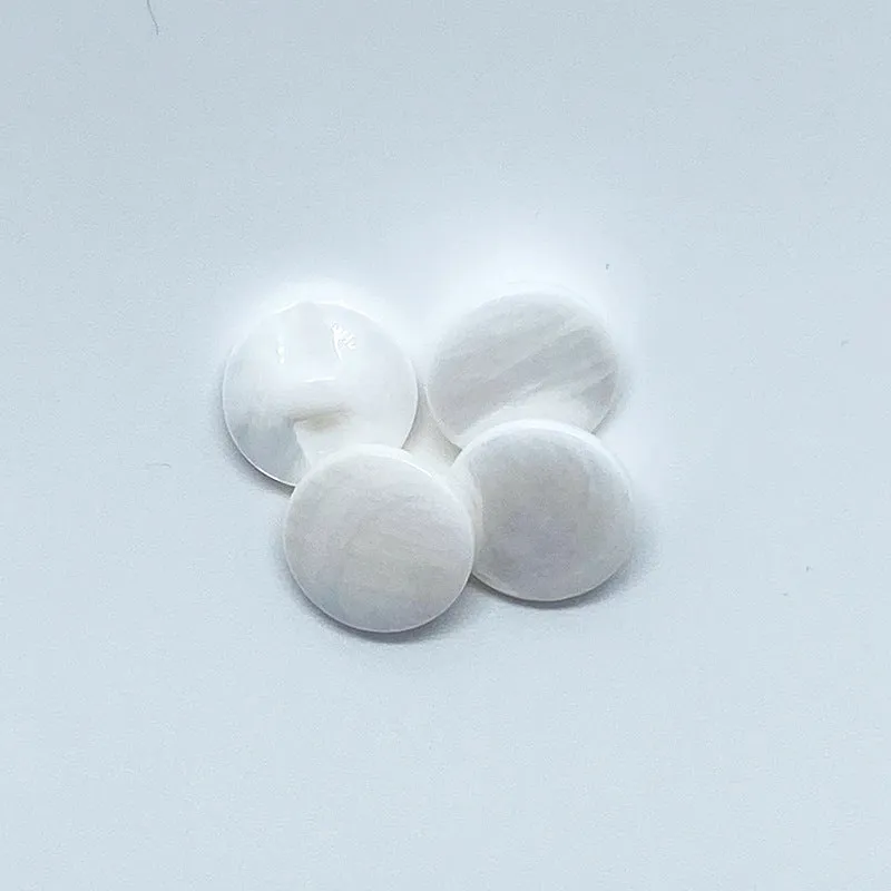 15mm Natural White Round Shell Shirt Buttons with Hidden Holes