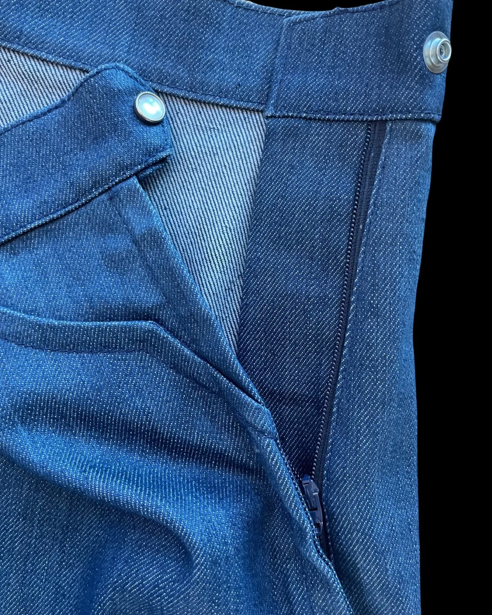 1970s Does 1950s Lee Western Pearl Snap Side Zip Jeans