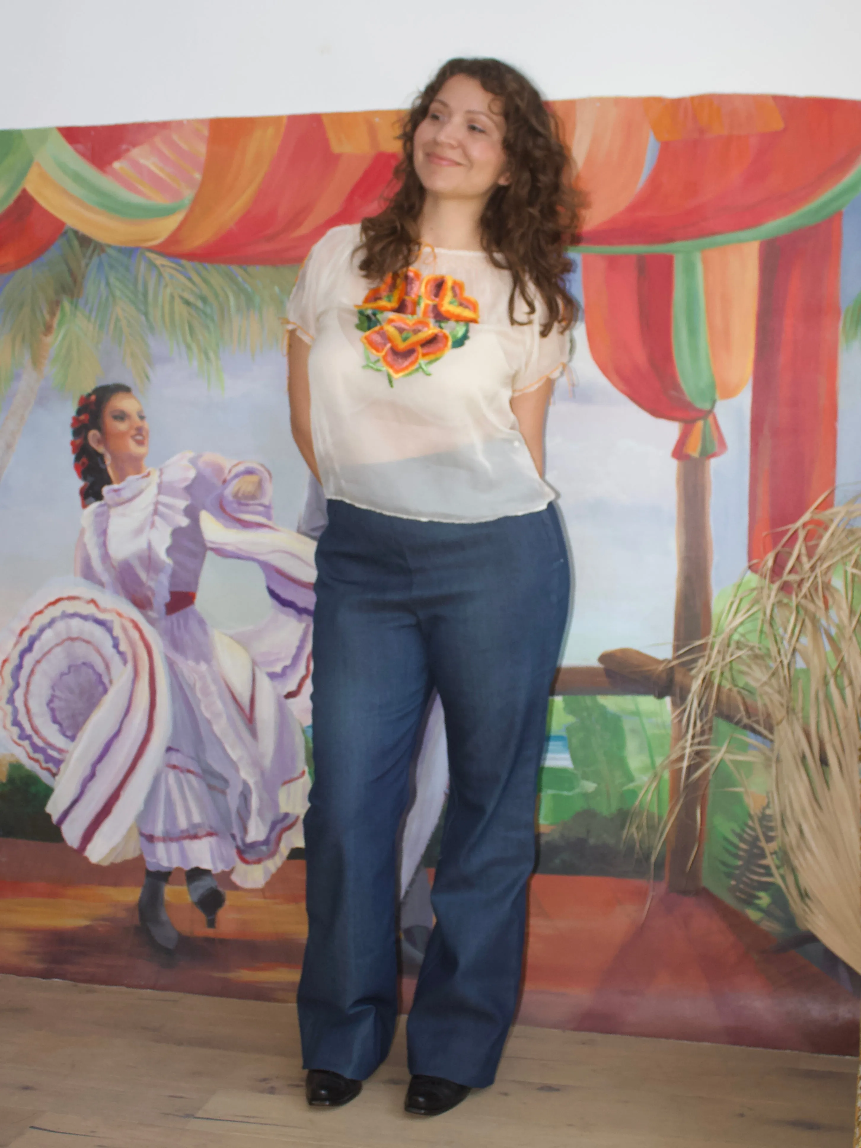 1970s Does 1950s Lee Western Pearl Snap Side Zip Jeans