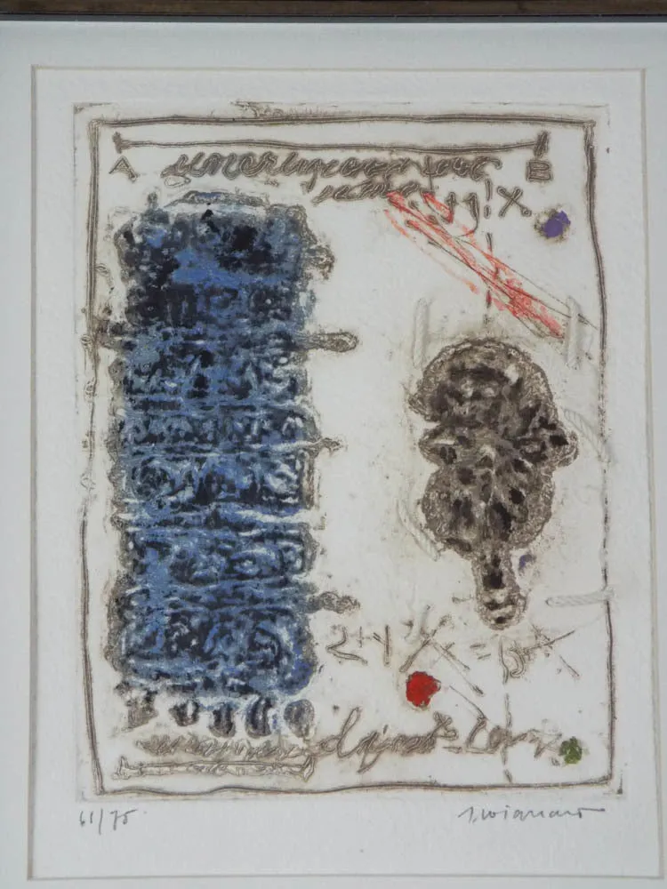 1977 Original James Coignard Visage Juxtapose Abstract Art