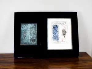 1977 Original James Coignard Visage Juxtapose Abstract Art