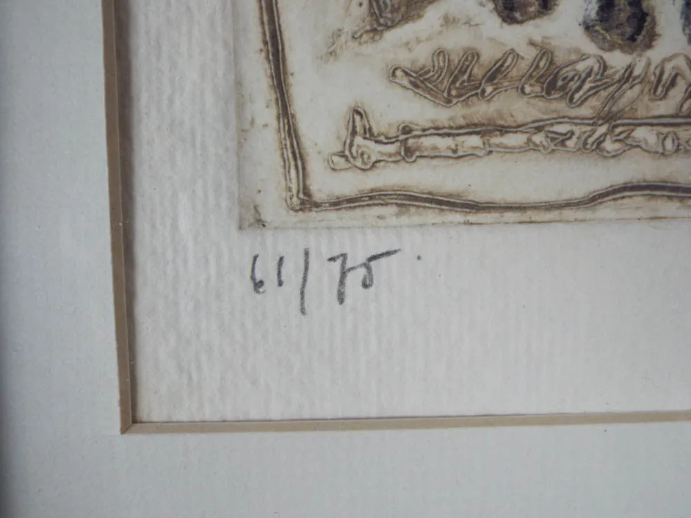 1977 Original James Coignard Visage Juxtapose Abstract Art