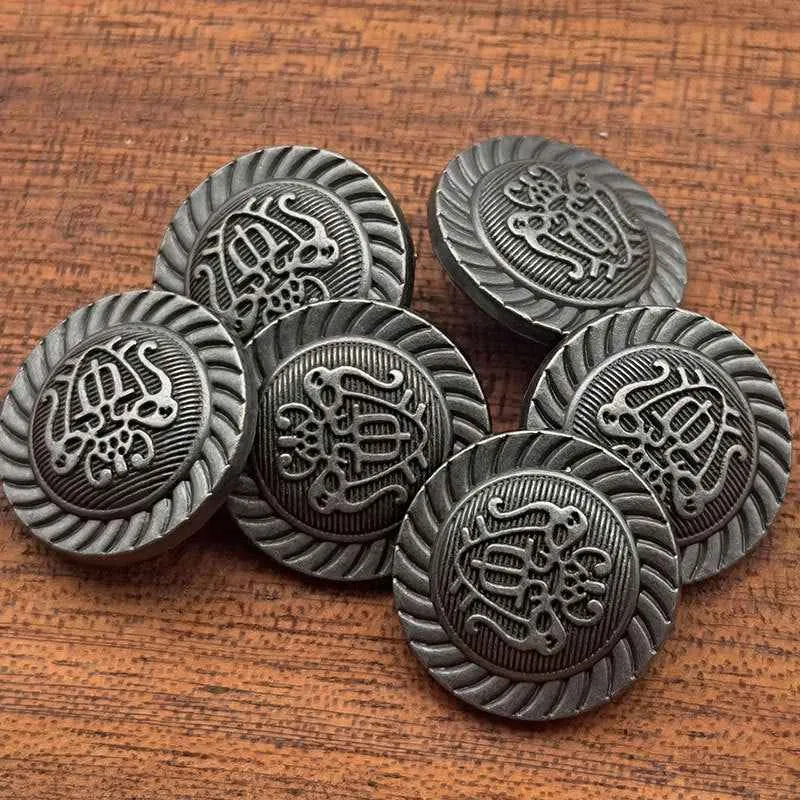 32L (20mm) British-Style Vintage Metal Coat Buttons 50PCS