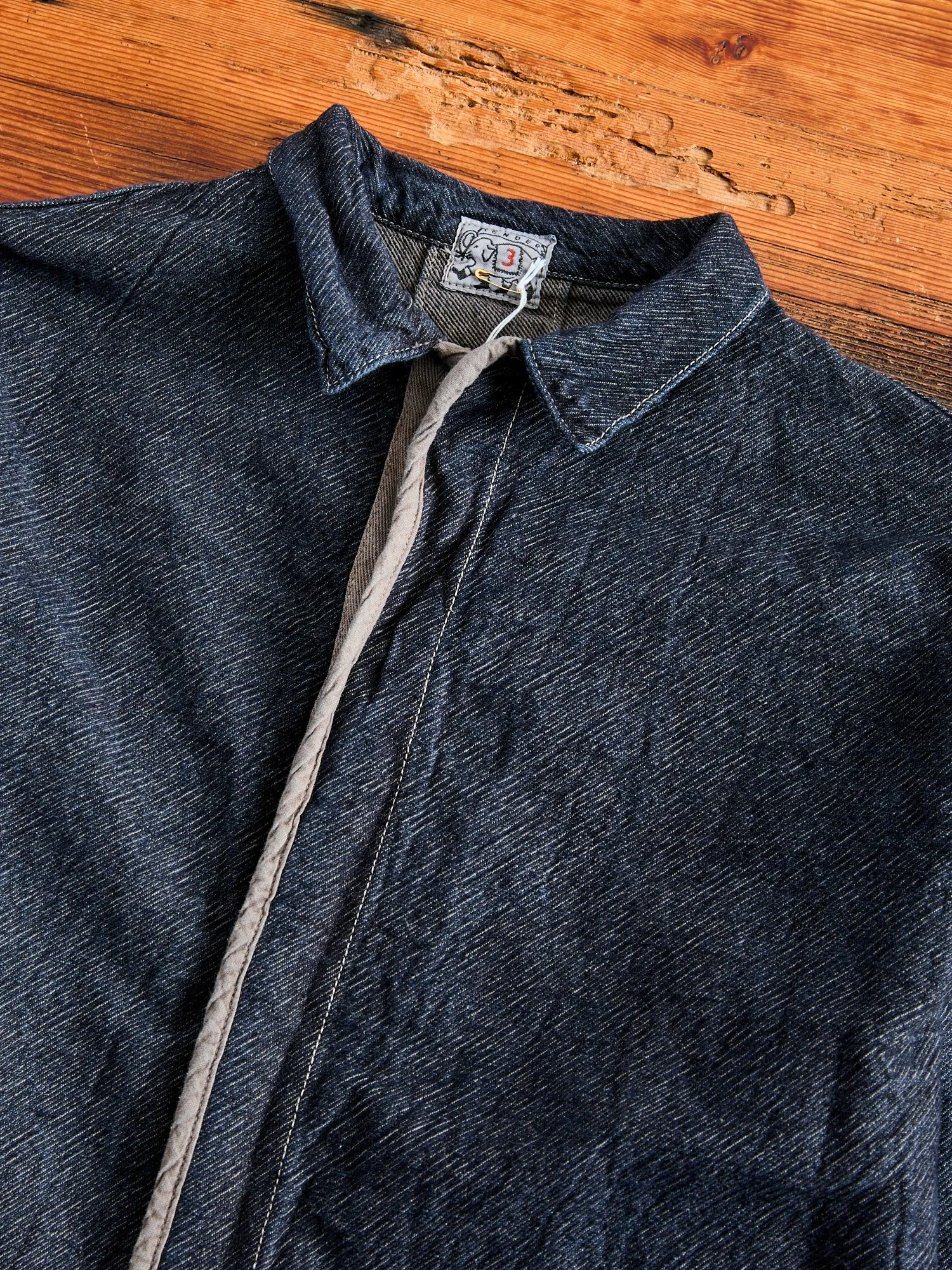 464 Webbing Fly Shirt in Saddened Wattle Denim