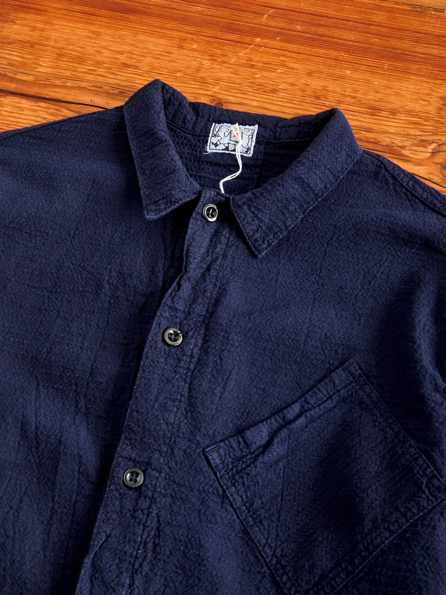 465 Argyle Chest Pocket Shirt in Hadal Blue Wave Calico