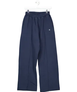 4th & Reckless Blue Navy 4th Wide Leg Branded Joggers- Fergie UK S