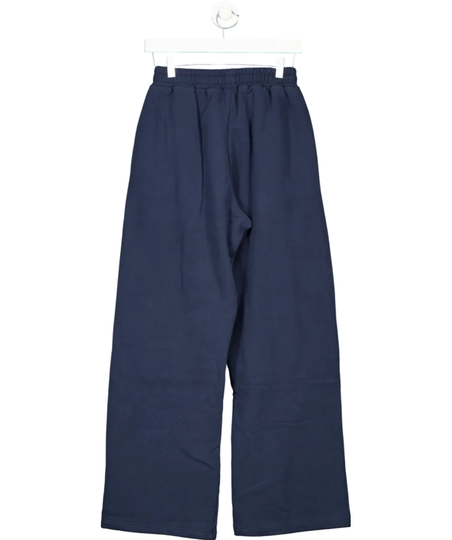 4th & Reckless Blue Navy 4th Wide Leg Branded Joggers- Fergie UK S
