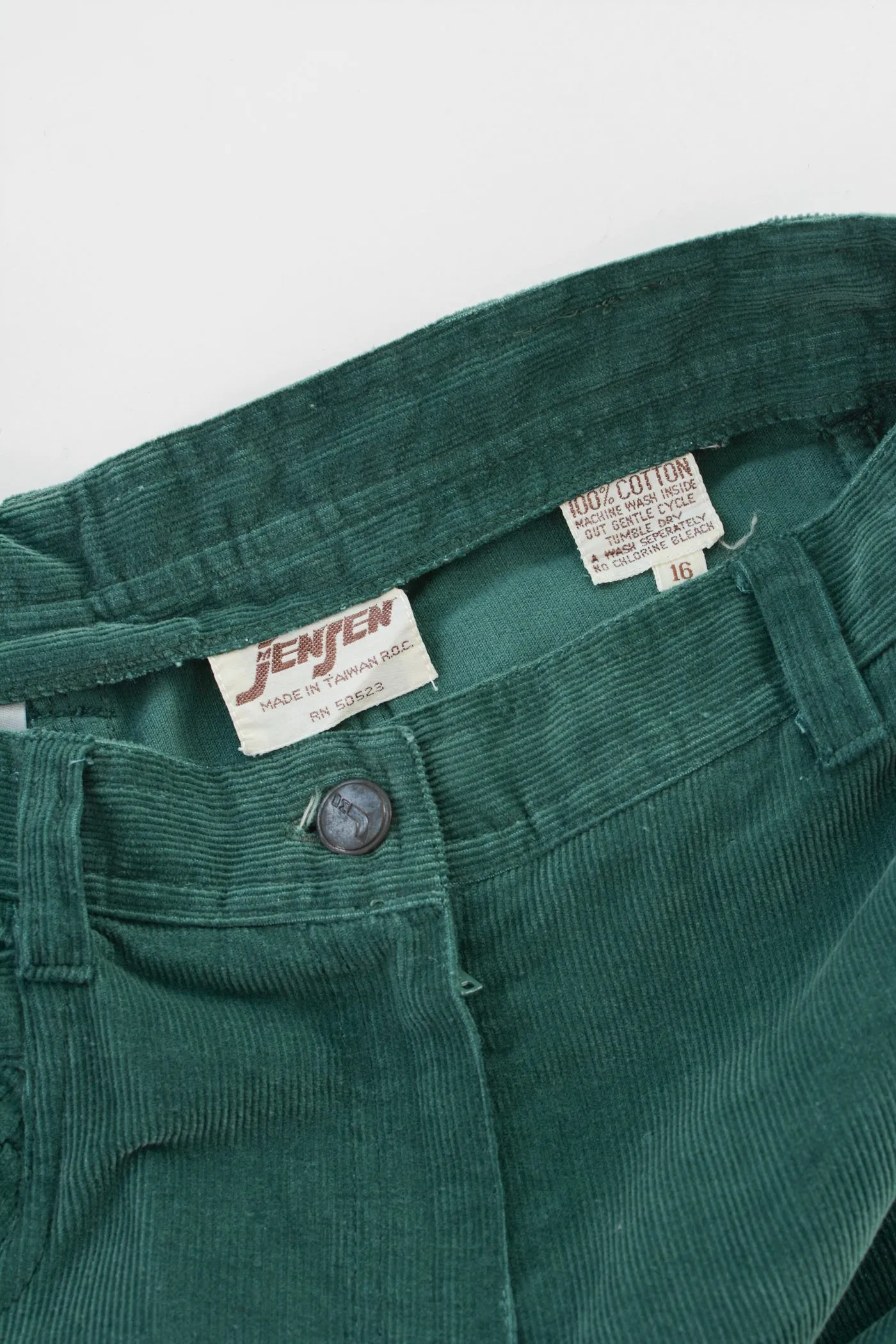 70s Emerald Corduroy Wide Leg Pants