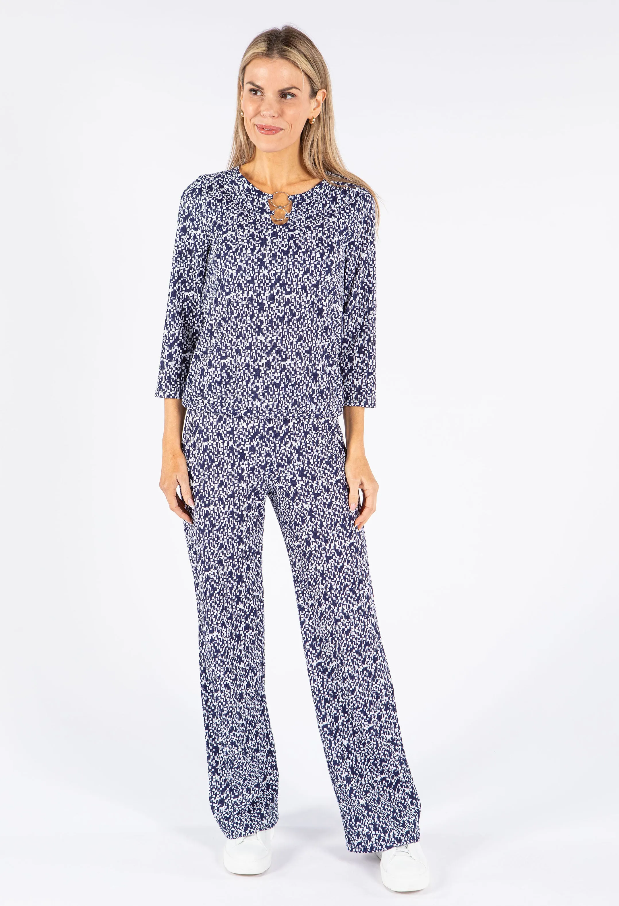 70's Inspired Print Top