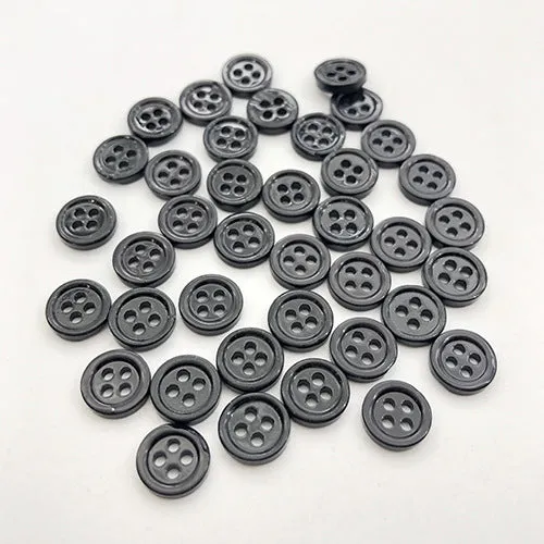 9/10/12.5mm Round 2-Hole Natural Shell Colorful Shirt Buttons 70 Pack