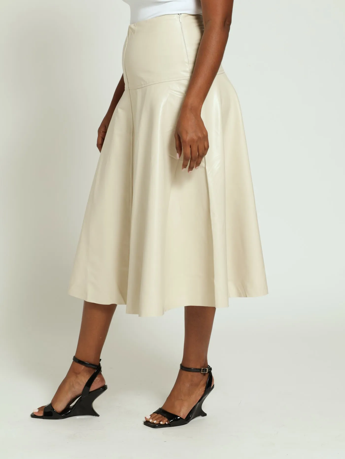 A Line Skirt - Bone