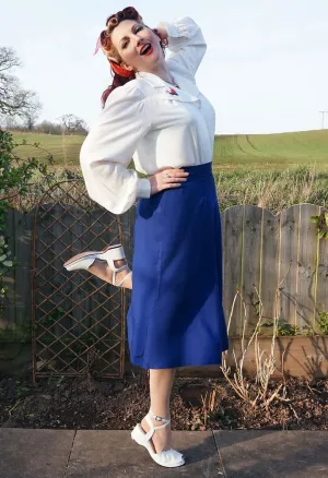 A Line Skirt - Royal Blue
