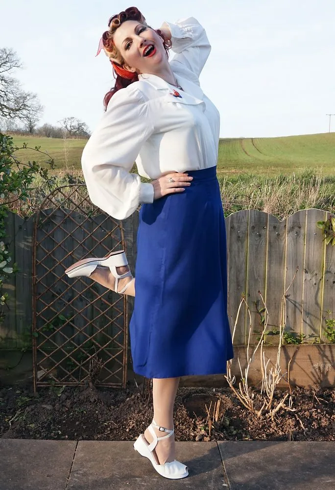 A Line Skirt - Royal Blue