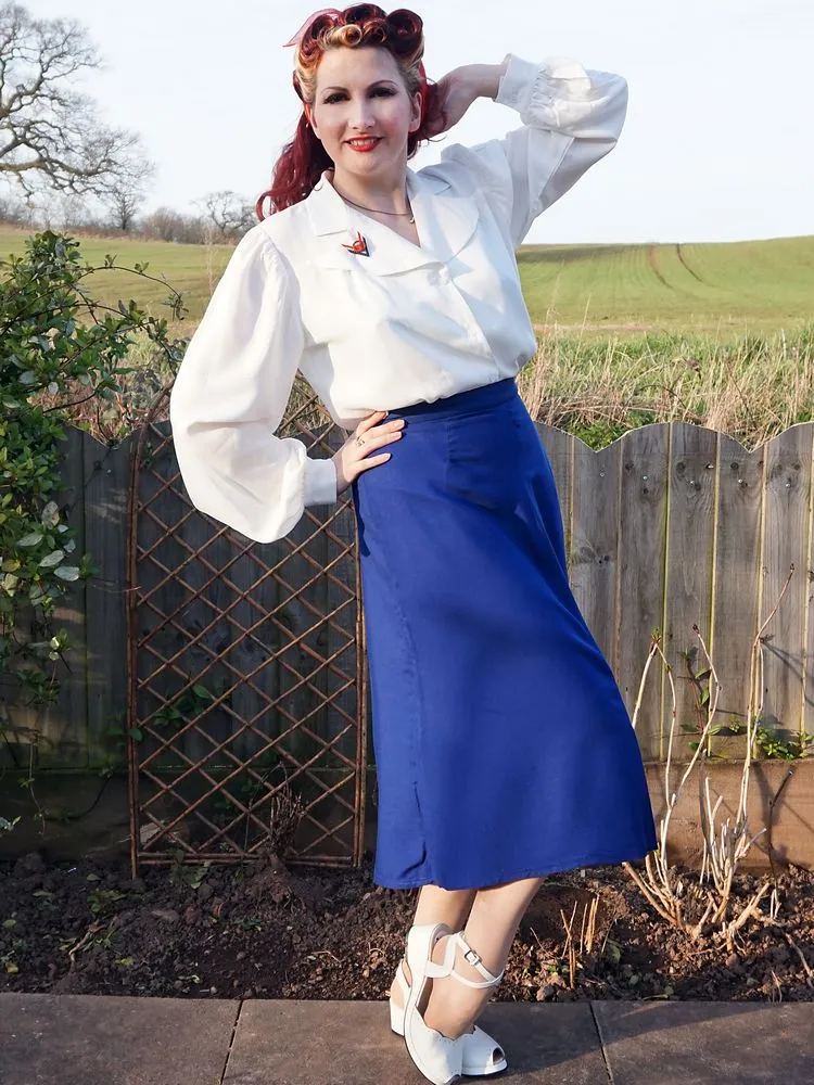 A Line Skirt - Royal Blue