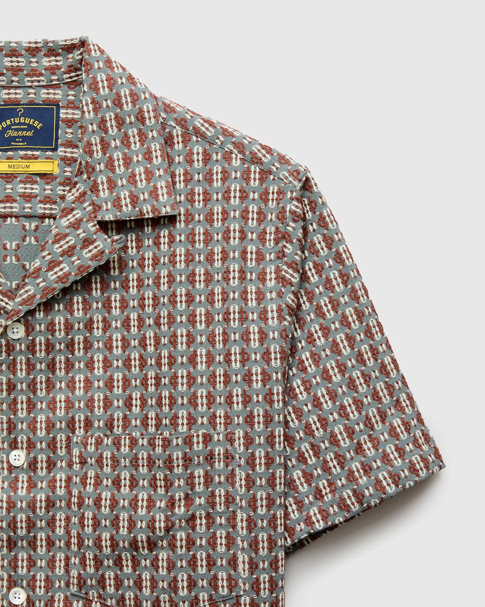Abstract Tile Shirt in Coast