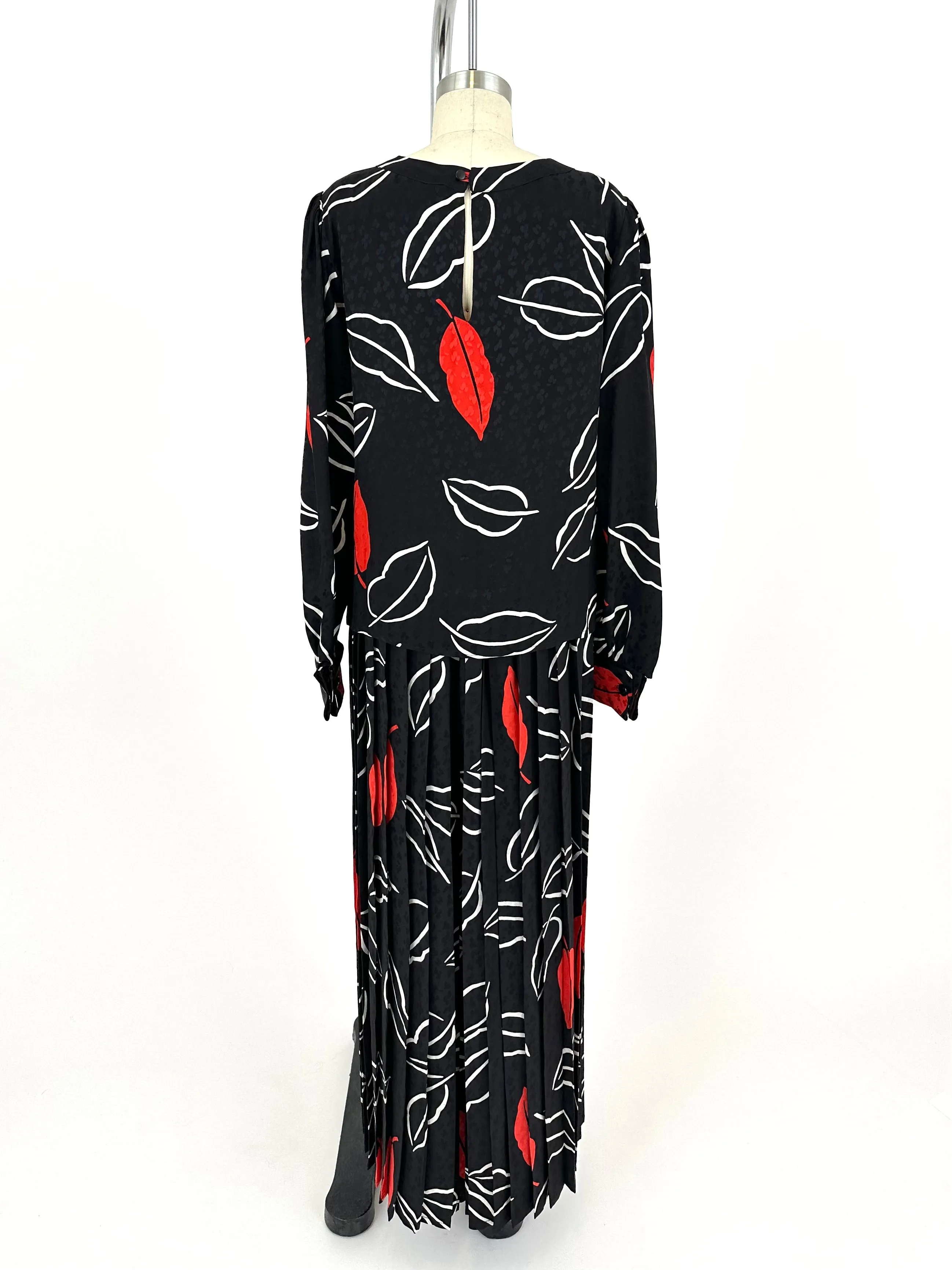 Adolfo Silk Palazzo Pant Set