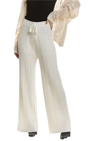 ADORA Tied Wide Leg Knit Pants