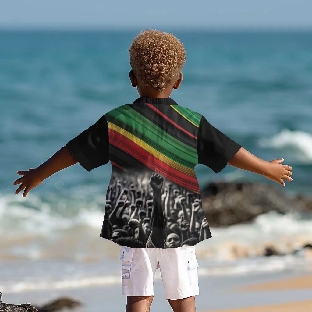 African-American History Month Kid Hawaiian Shirt Black Power Hand Make His-Herstories LT9