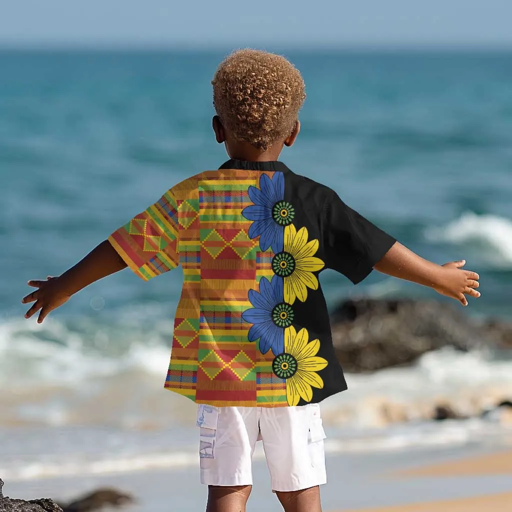African Ethnic Kitenge Ankara Style Kid Hawaiian Shirt LT9