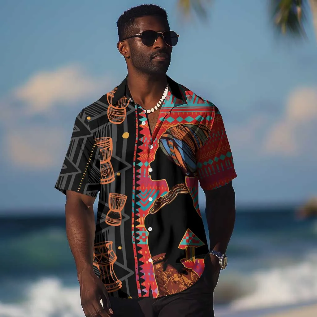 African Women Hawaiian Shirt Ethnic Pattern LT15