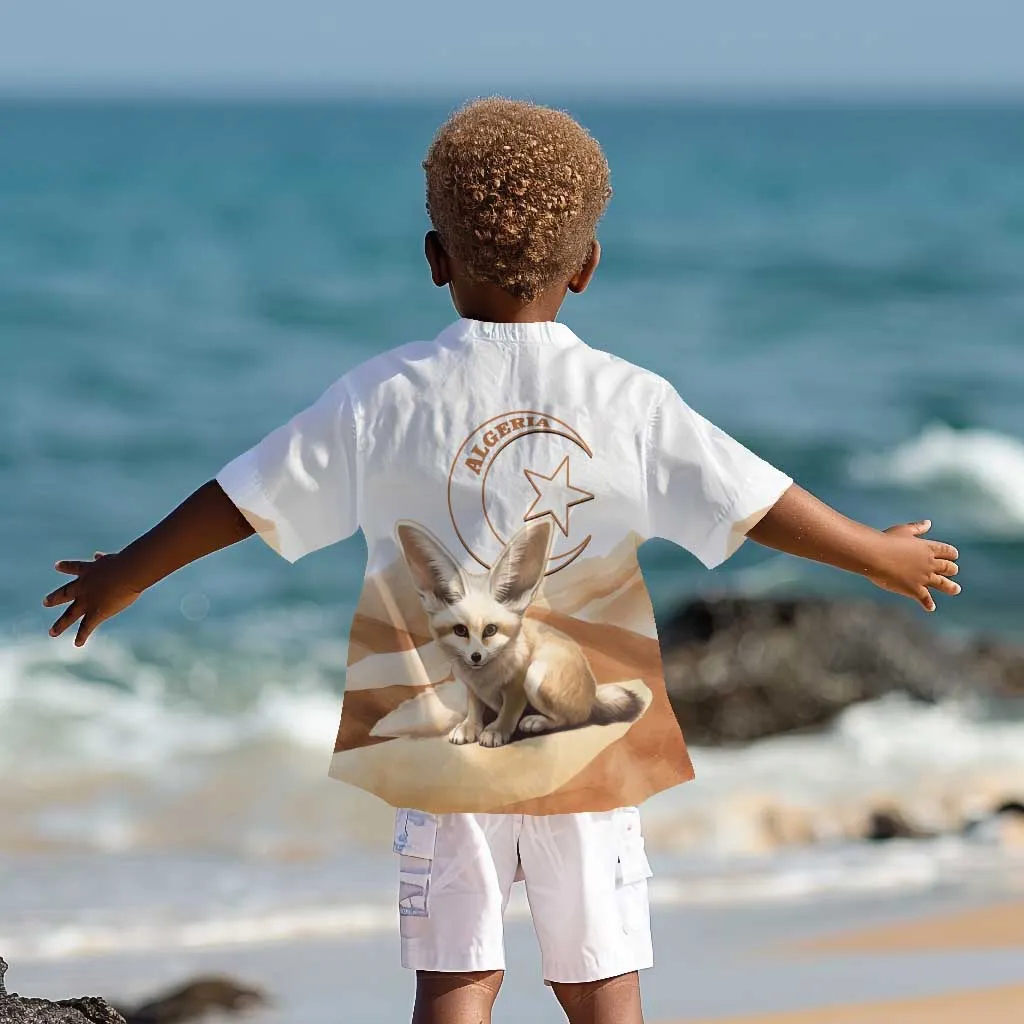 Afro Algeria Fennec Fox Kid Hawaiian Shirt Algerian Sahara Vulpes zerda LT14