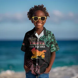 Afro Kenya Kid Hawaiian Shirt Kenyan Is In My DNA - Jamhuri Day LT14