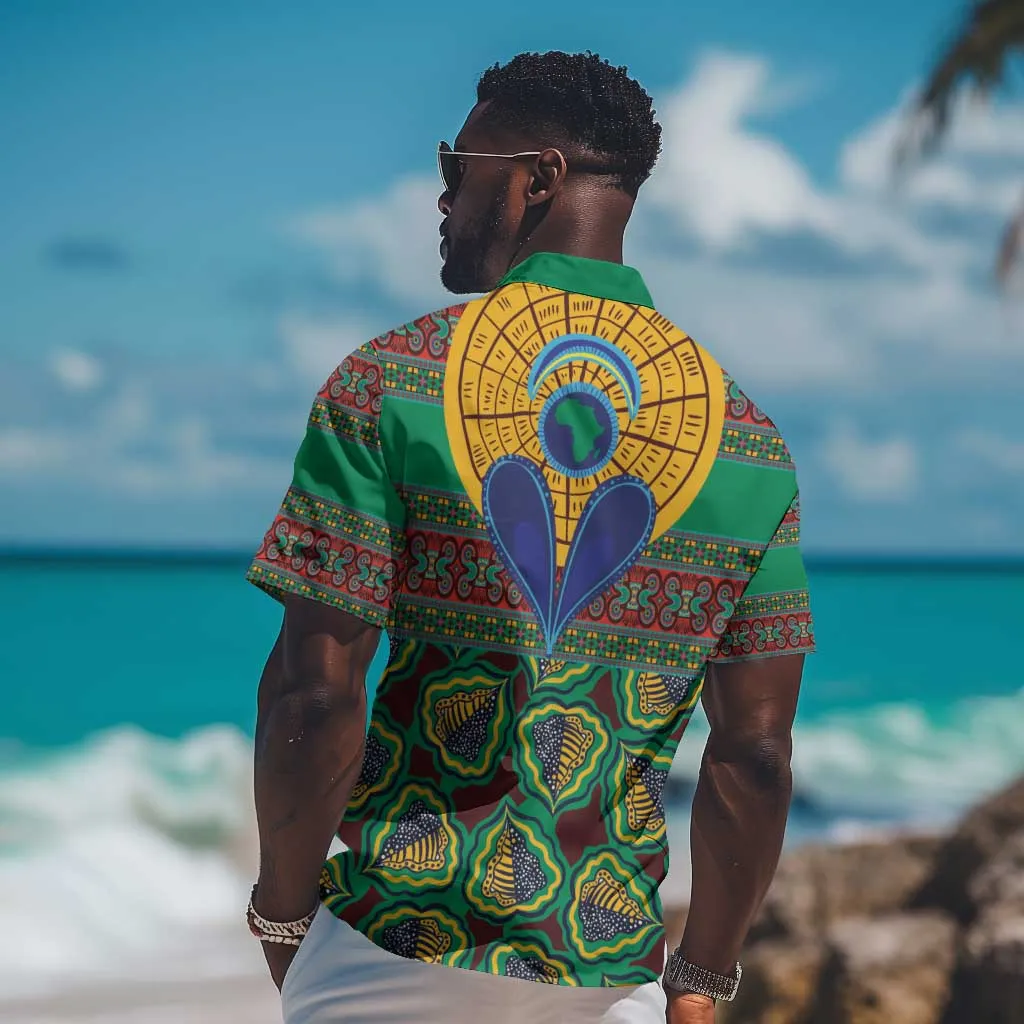 Afro Pattern Traditional Kanga Style Hawaiian Shirt LT9