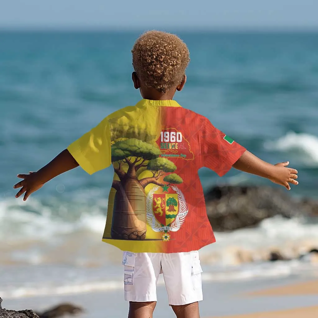 Afro Senegal Independence Day Kid Hawaiian Shirt 65th Anniversary - Kente Pattern LT15