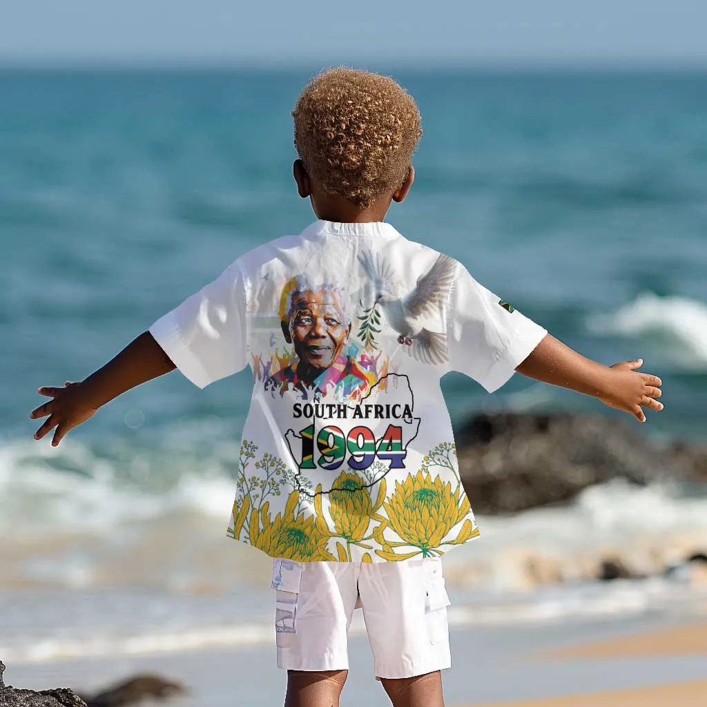 Afro South Africa Freedom Day Kid Hawaiian Shirt Nelson Mandela LT15