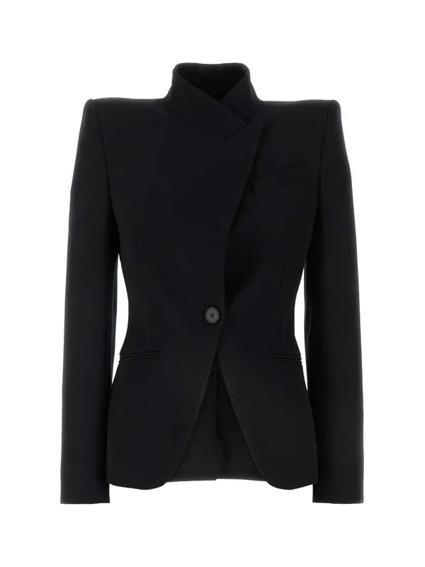 Alexander Mcqueen Black Tailored Jackets