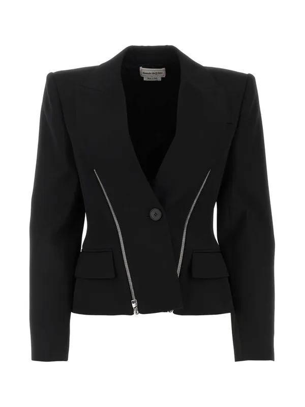 Alexander Mcqueen Black Tailored Jackets