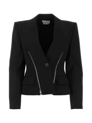 Alexander Mcqueen Black Tailored Jackets
