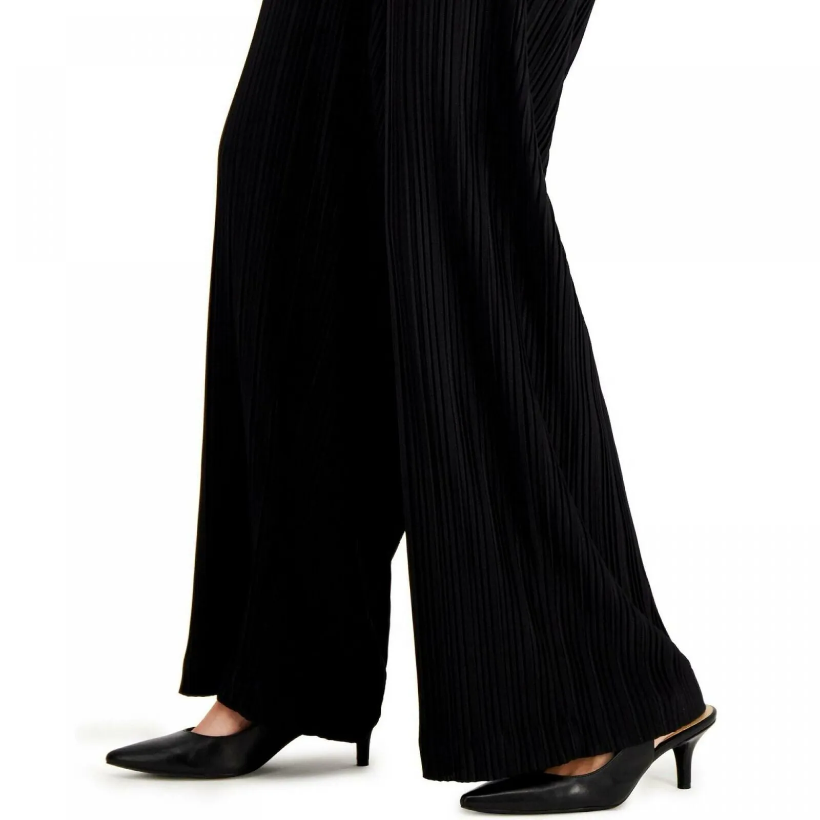 Alfani Women's Wide Leg Pliss Pleated Pants