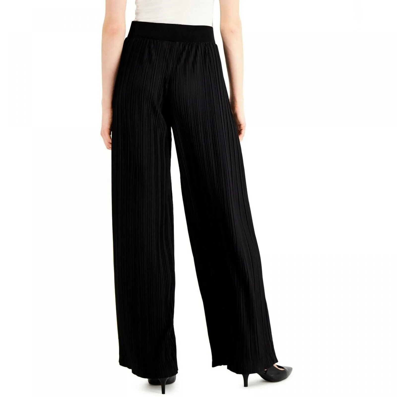 Alfani Women's Wide Leg Pliss Pleated Pants