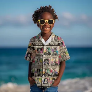 All My Heroes Have FBI Files Kid Hawaiian Shirt Civil Rights Leaders DT02