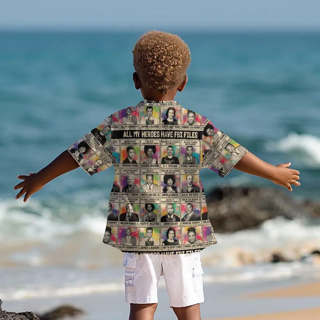 All My Heroes Have FBI Files Kid Hawaiian Shirt Civil Rights Leaders DT02