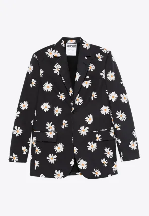 All-Over Daisy Print Blazer