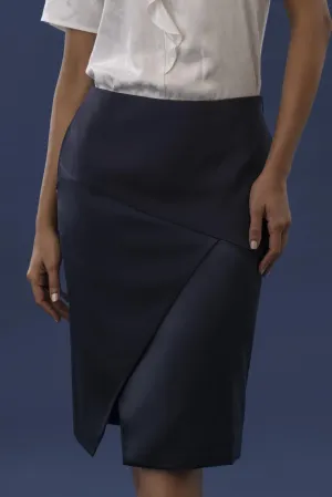 Ambition Crepe and Satin Pencil Skirt for Women