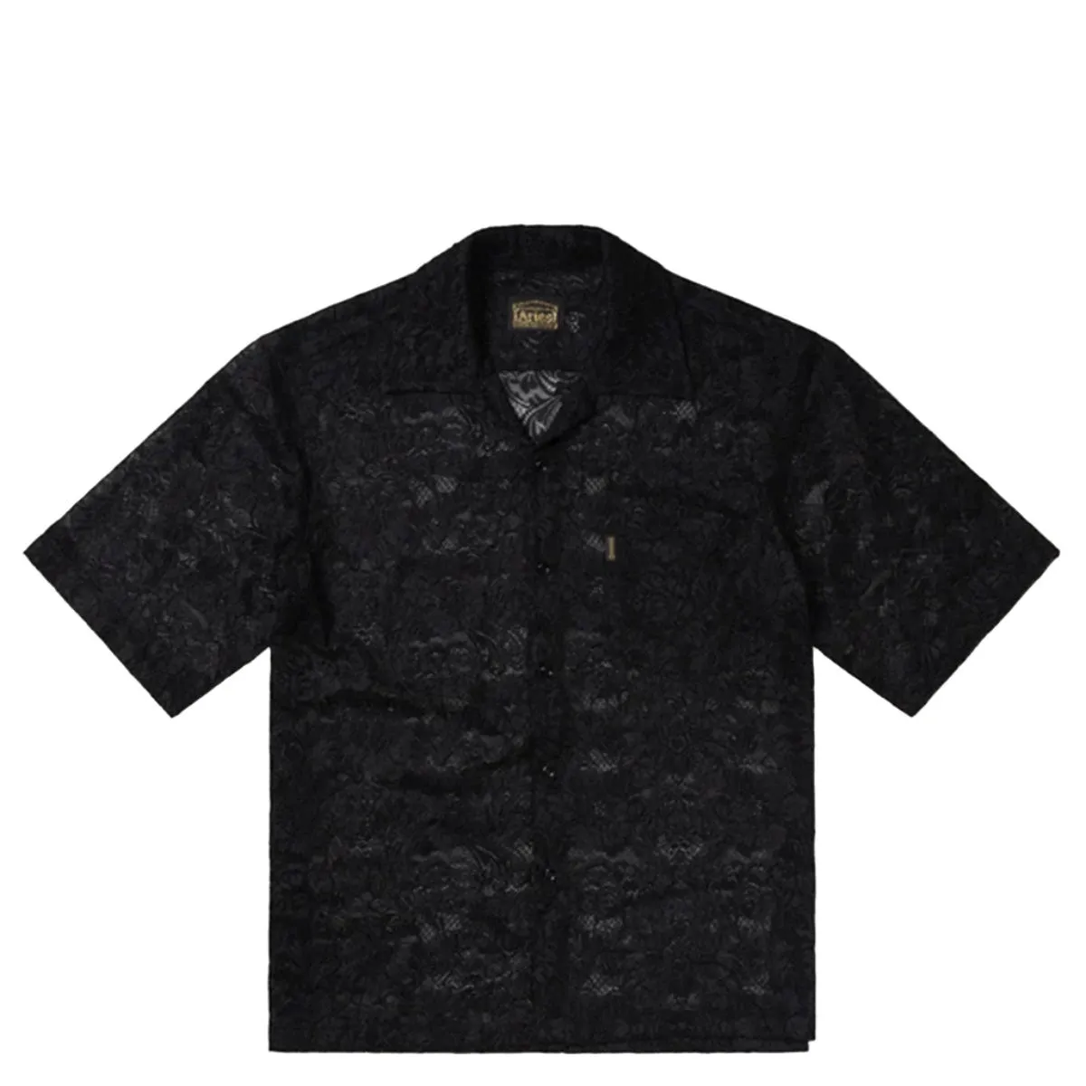 Aries Lace Hawaiian Shirt Black