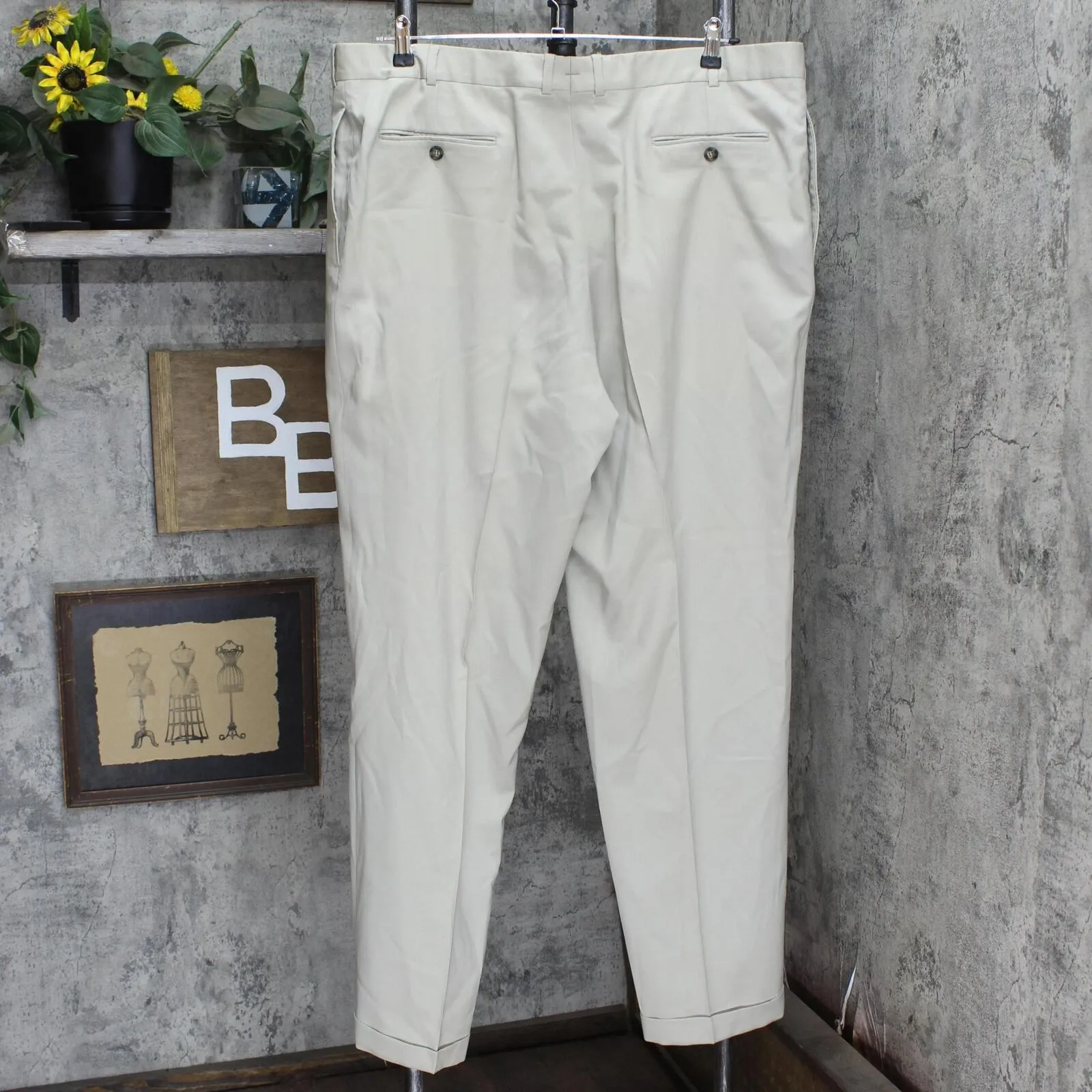 Ballin Mens Pleated Suit Dress Pants 166a75fc783651 Stone Brown 46