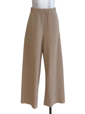 Beige Pleated Pants