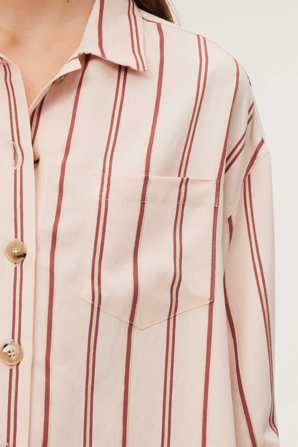 BELITYS NUDE STRIPED JACKET